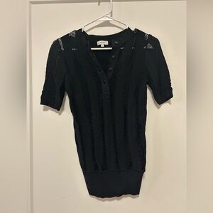 Reiss Black Knit Top (new without tags NWOT) Size Small